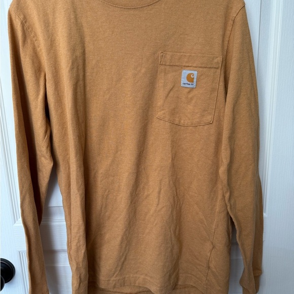 Carhartt Tan Long Sleeve Workwear Shirt - Picture 8 of 8